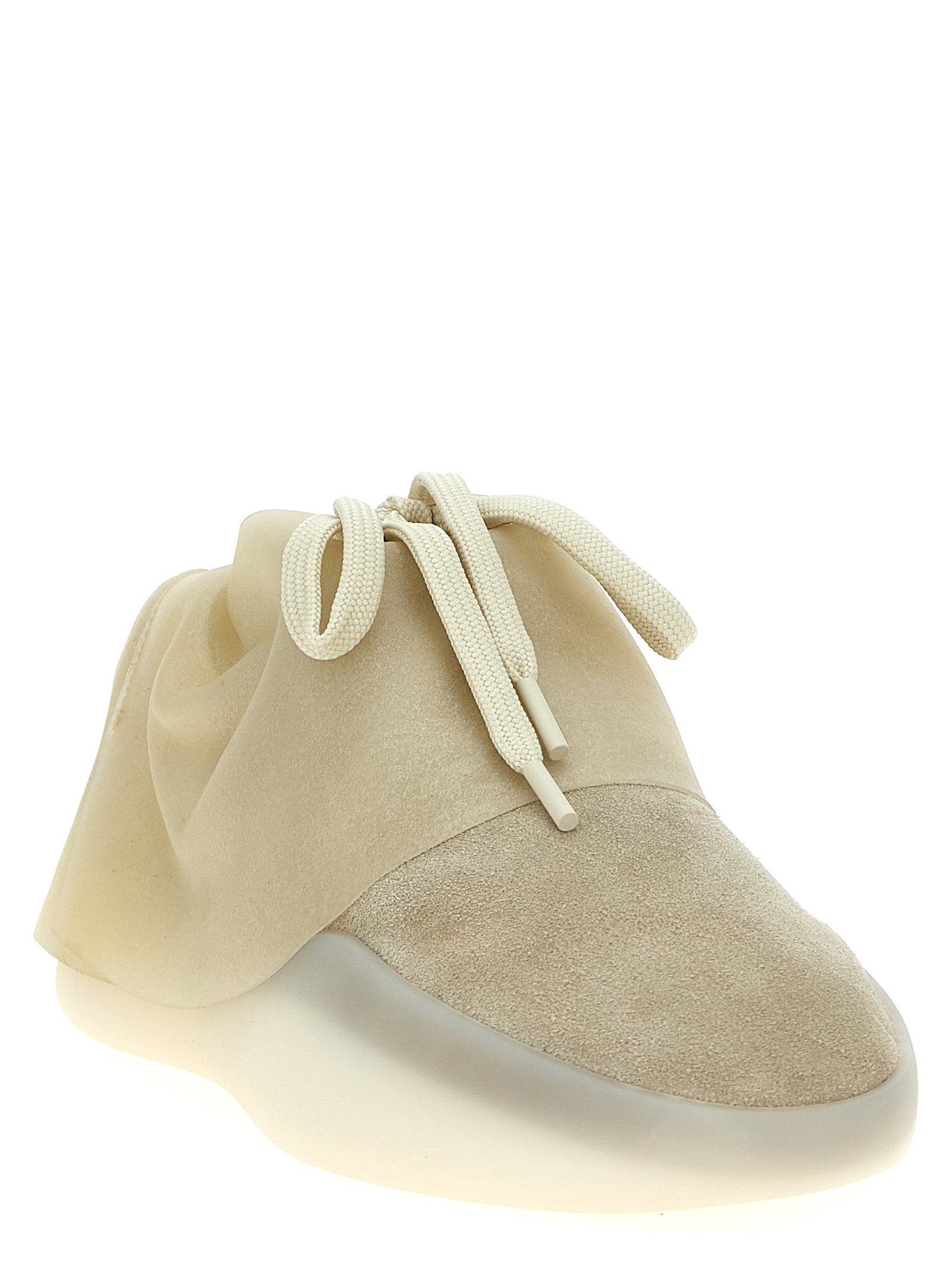 Sneakers by Fear Of God for men in silicone suede leather beige features an timeless silhouette from the Men's Fashion Silicone Suede leather Sneakers collection, showcasing a signature fashion style with an timeless finish.