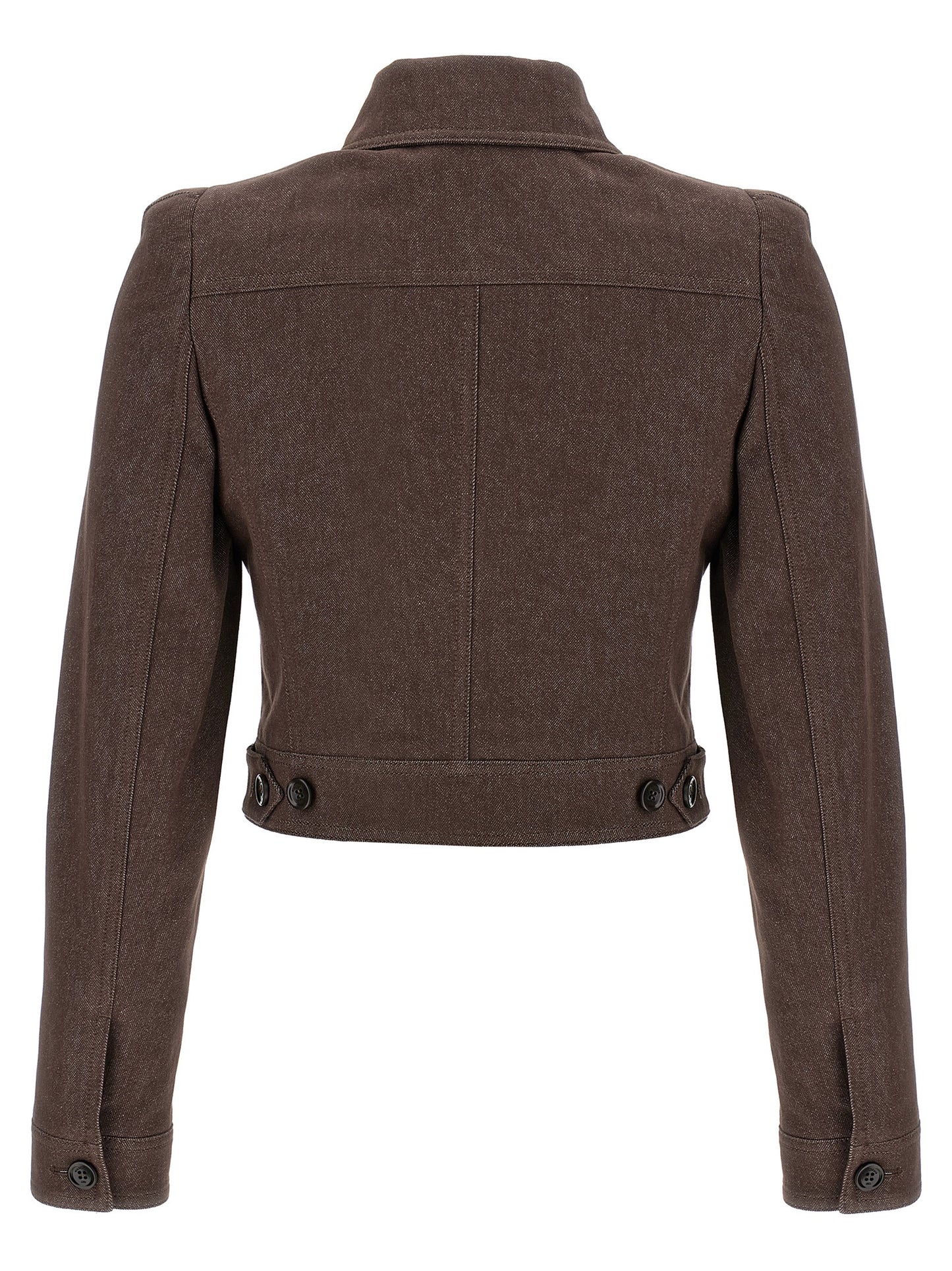 Blazer by Max Mara for women in denim cotton brown features an sartorial silhouette, showcasing a sophisticated and sartorial for a truly sartorial finish.