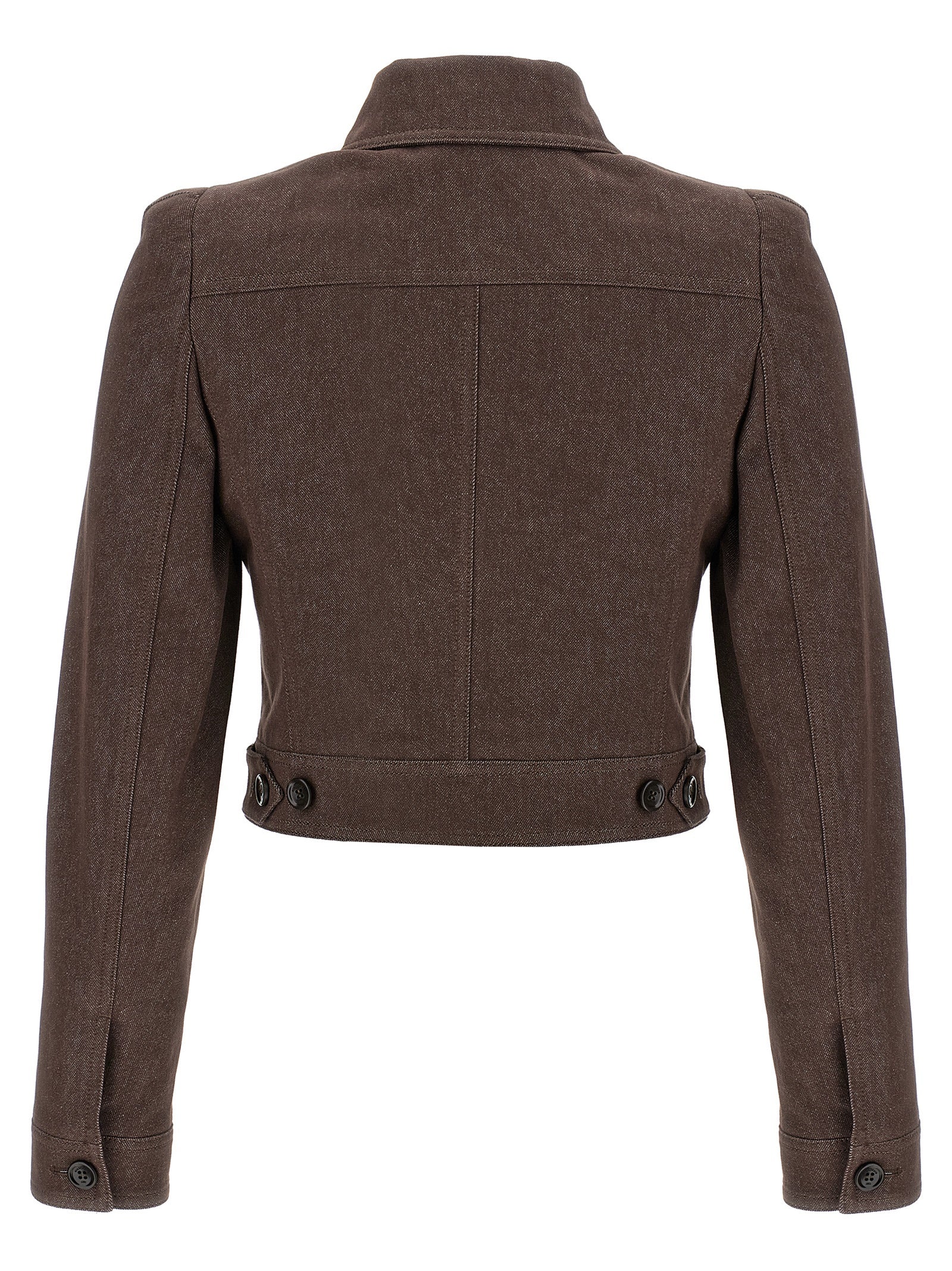 Blazer by Max Mara for women in denim cotton brown features an sartorial silhouette, showcasing a sophisticated and sartorial for a truly sartorial finish.
