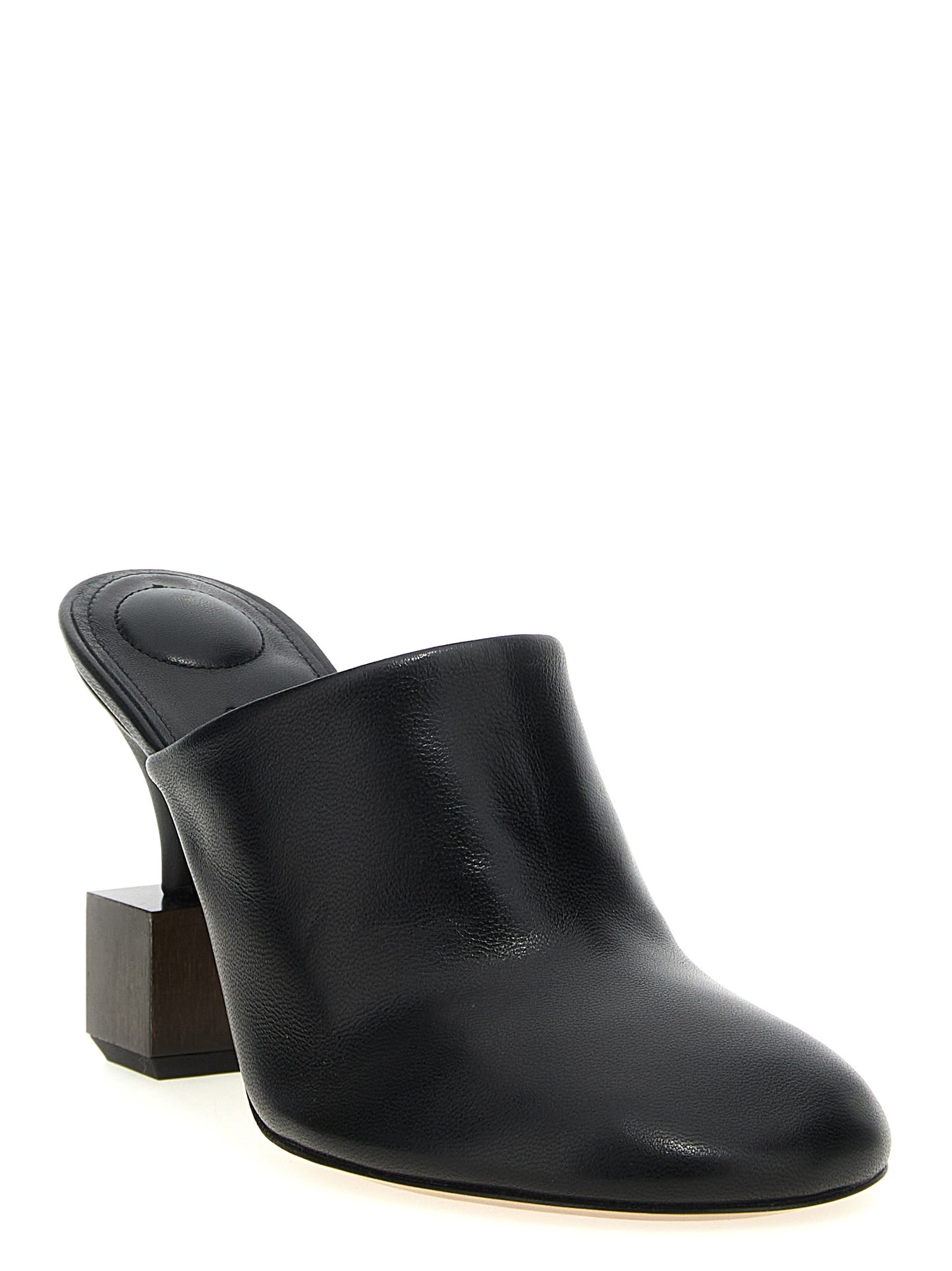 High-Heel Mules Pumps Heels by Jacquemus for women in lamb leather black features a effortlessly chic Bisou Women's Lamb Leather High-Heel Mules Pumps Heels design with a sophisticated high-heel and elegant .