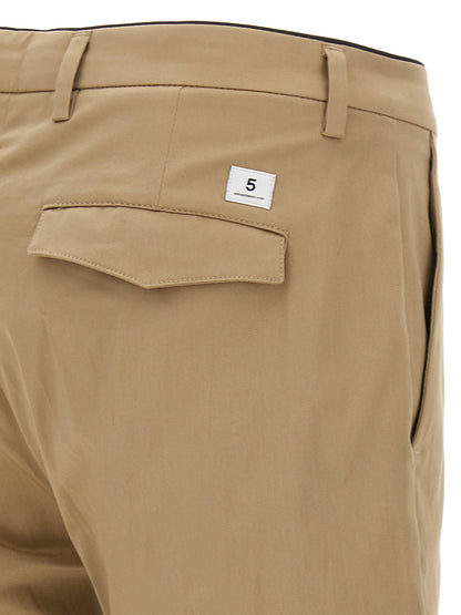 Department 5 Beige Cotton Cropped Pants