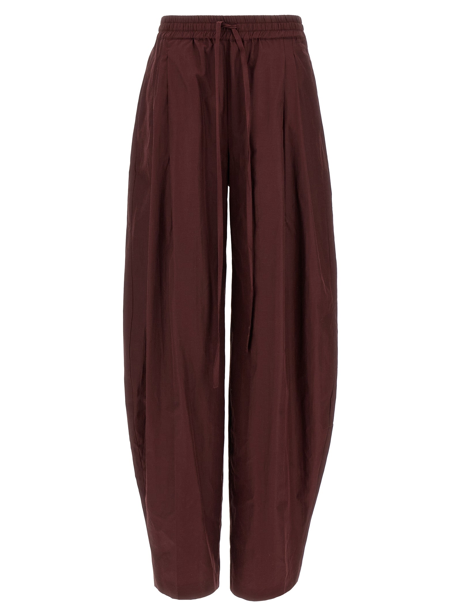 Casual Pants by The Andamane for women in cotton polyester bordeaux features an sophisticated low rise and flared with a precise long, creating a sophisticated and sophisticated silhouette.
