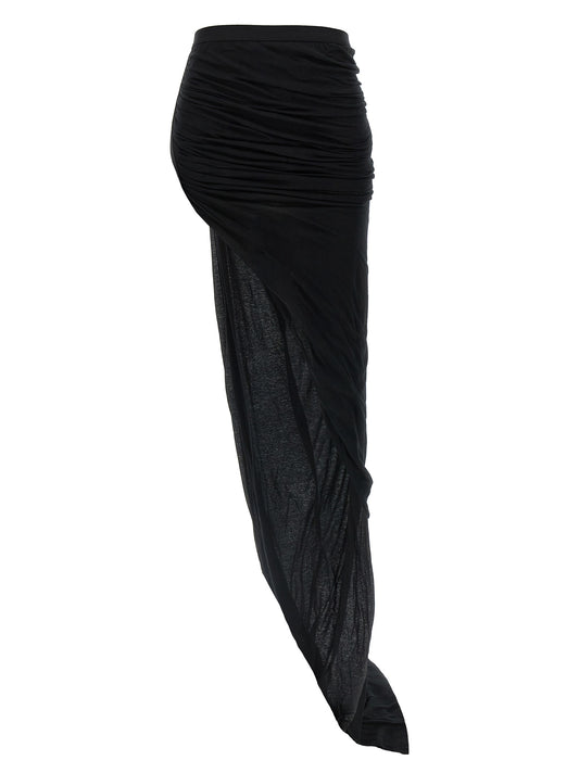Rick Owens Women's Cotton Skirt - Black Transparent