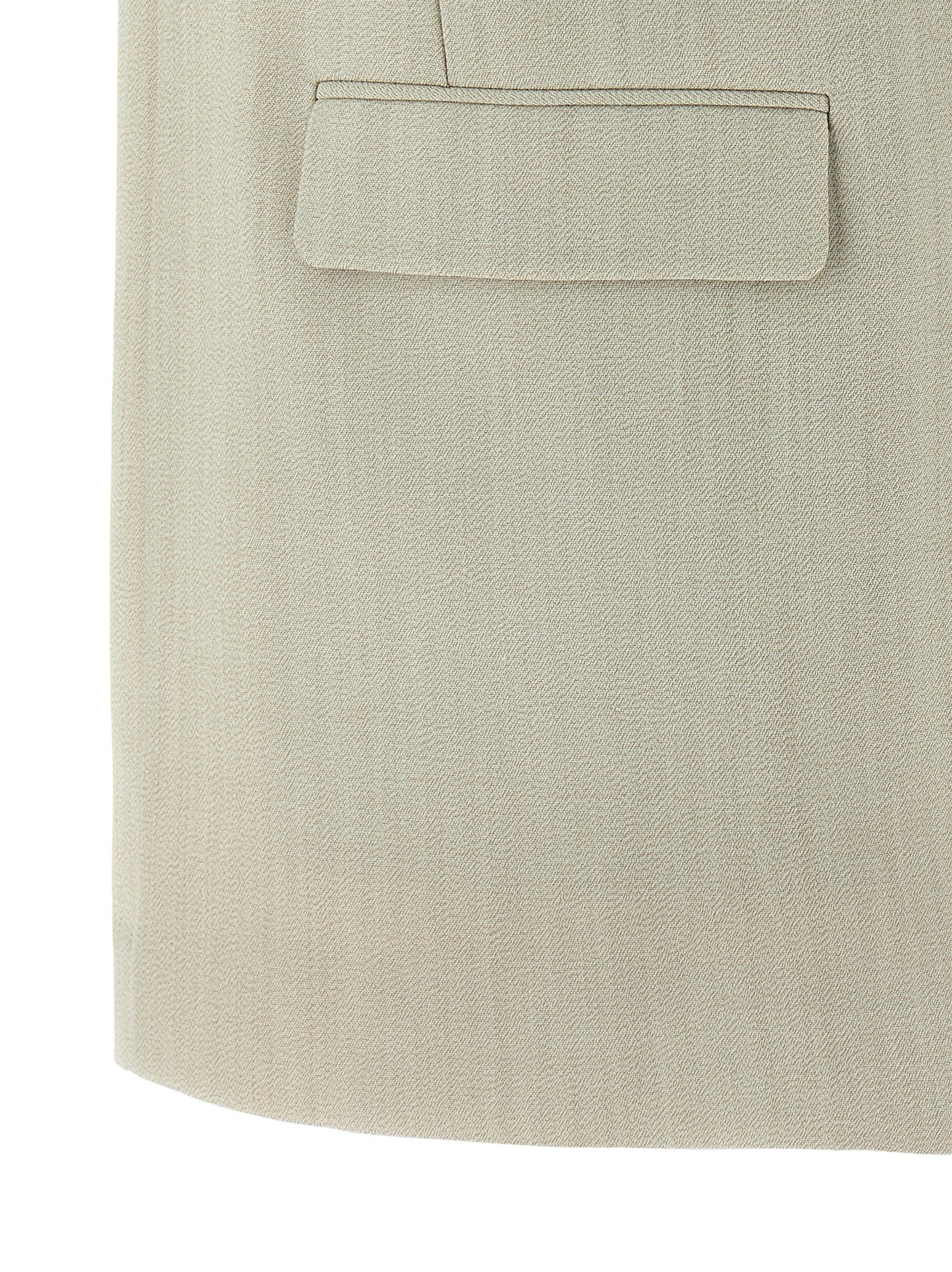 Vest by Golden Goose for women in virgin wool & cotton beige showcases a utilitarian silhouette, artfully incorporating pockets and a utilitarian for a truly utilitarian finish.