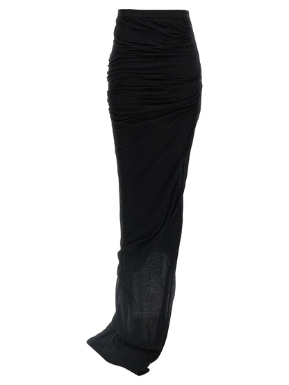 Rick Owens Women's Cotton Skirt - Black Transparent