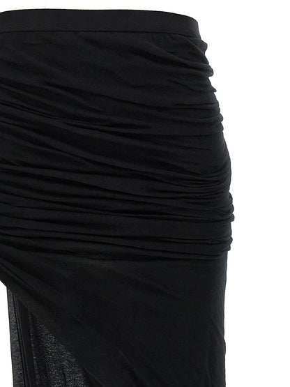 Rick Owens Women's Cotton Skirt - Black Transparent