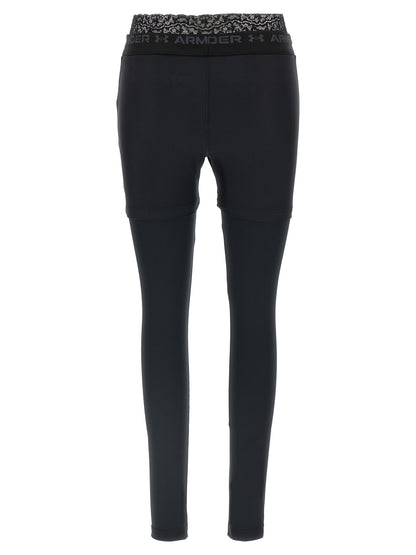 Activewear Leggings by Balenciaga for men in stretch polyester black & print features a sporty athletic & leggings with a and long, showcasing a sporty silhouette enhanced by innovative .