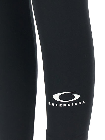 Activewear Leggings by Balenciaga for men in stretch polyester black & print features an streamlined athletic & leggings and with a long cut, beautifully enhanced by performance-driven .