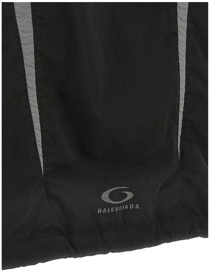 Hooded Jacket by Balenciaga for men in polyester & mesh black features an utilitarian silhouette with a refined , showcasing sophisticated hooded & windproof for an utilitarian aesthetic.