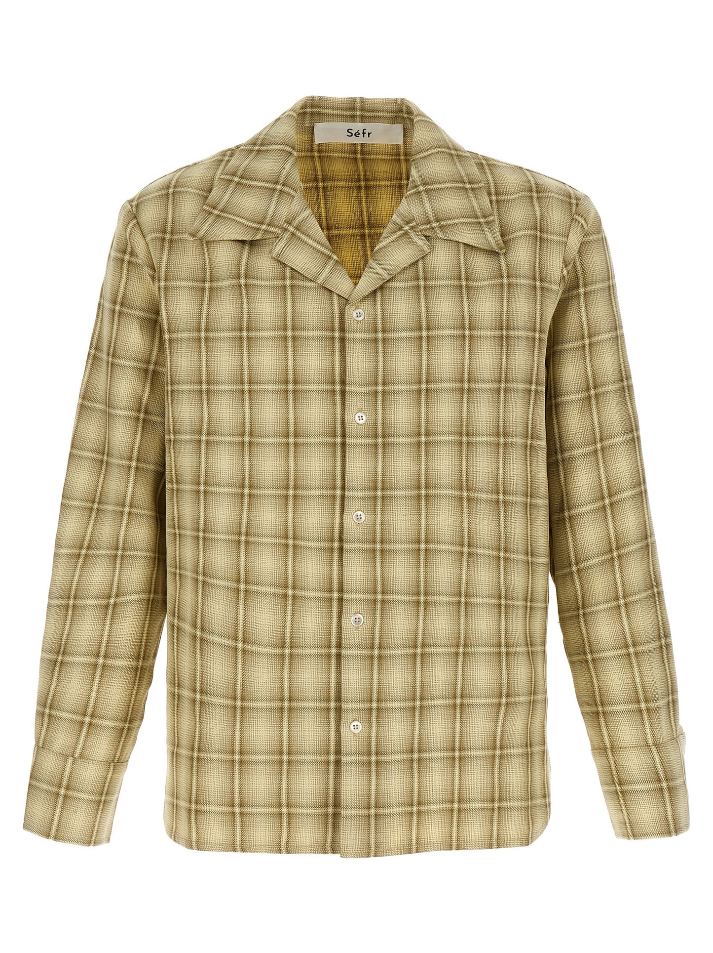 Shirt by SÉFR for men in linen cotton twill multicolor & print presents a discerning silhouette, showcasing a sophisticated and for a truly discerning finish.