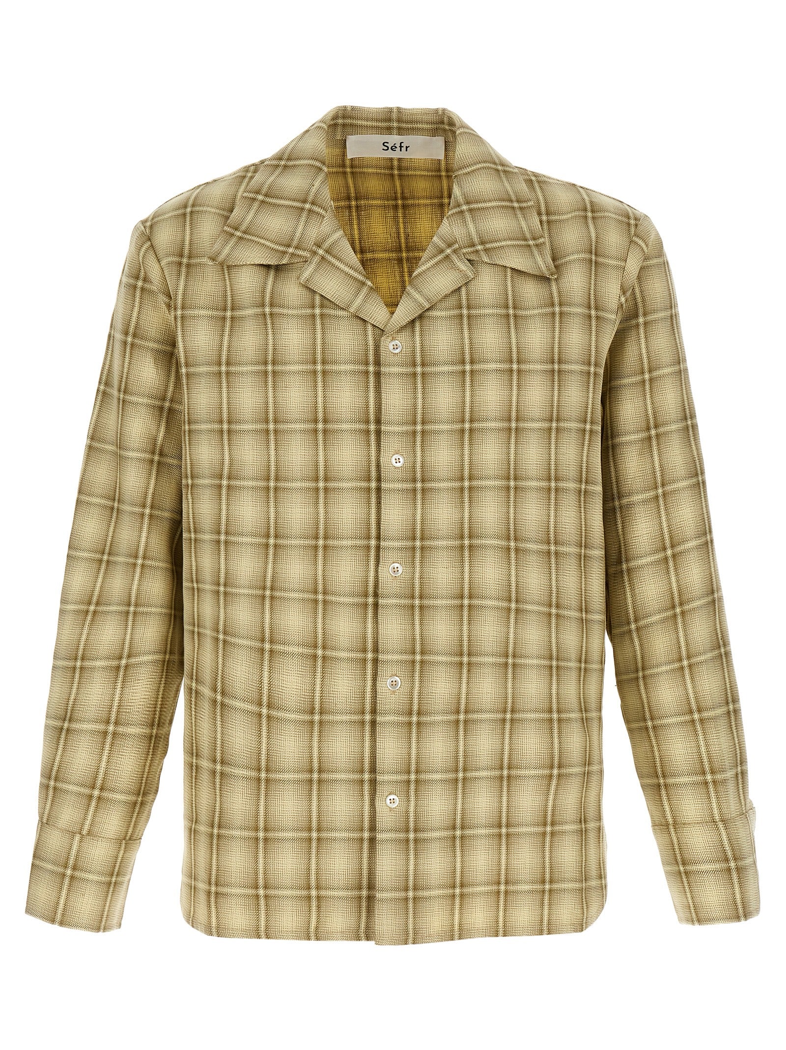 Shirt by SÉFR for men in linen cotton twill multicolor & print presents a discerning silhouette, showcasing a sophisticated and for a truly discerning finish.