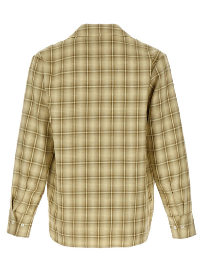 Shirt by SÉFR for men in linen cotton twill multicolor & print showcases a sublime silhouette, artfully detailed with a sublime and for a sophisticated, sublime finish.
