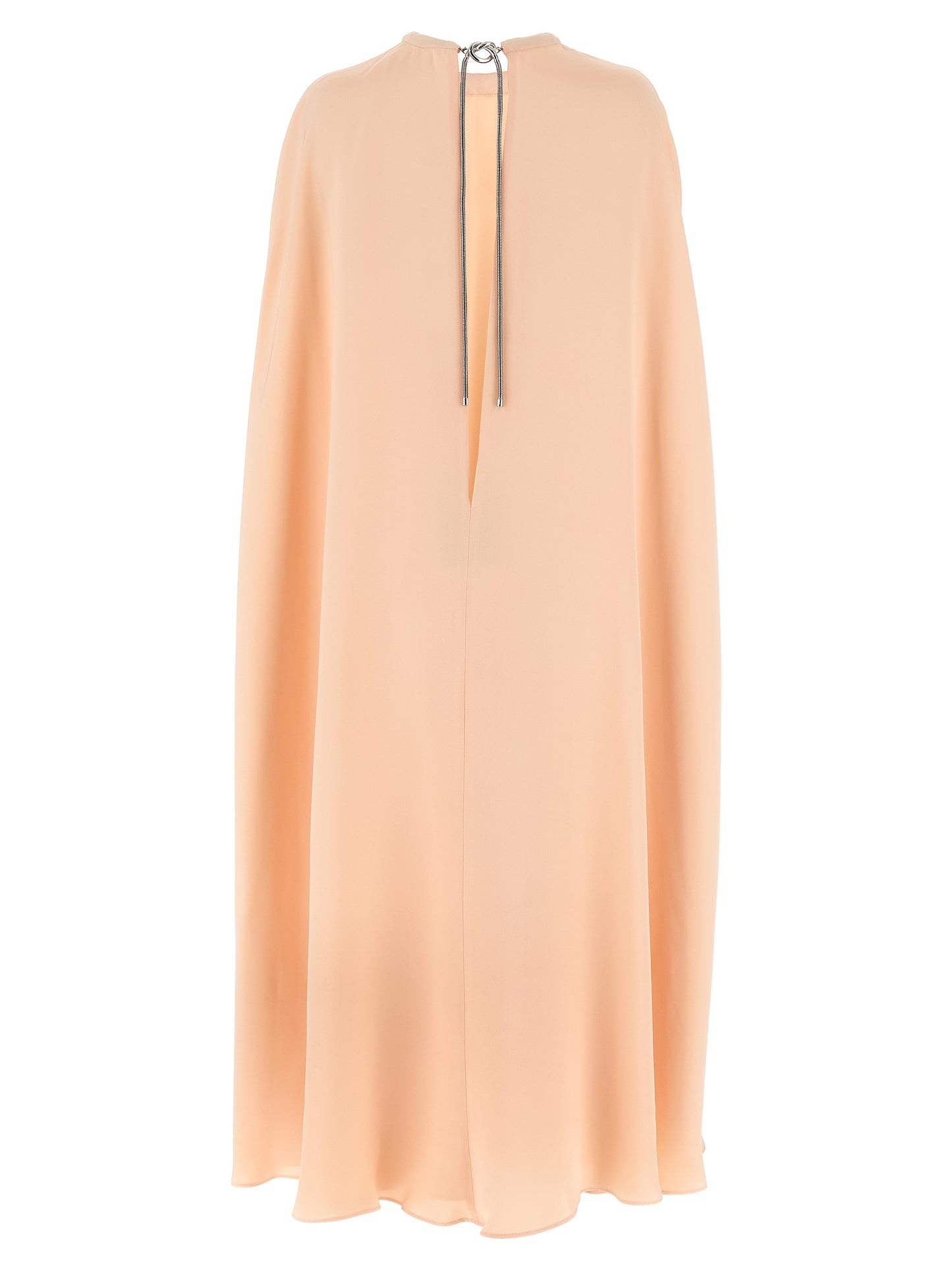 Dress by Max Mara for women in silk multicolor & pink features a dramatic silhouette, showcasing an elegant and that flows into a dramatic midi.