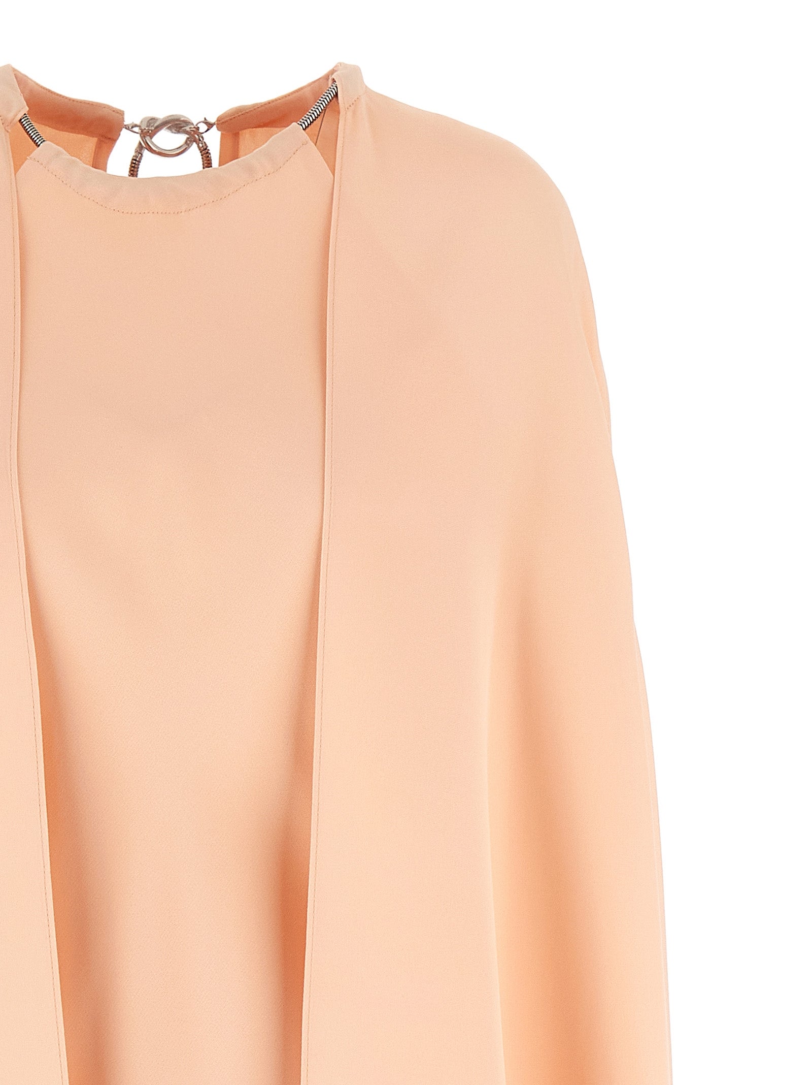 Dress by Max Mara for women in silk multicolor & pink features an cute silhouette, detailed with a and that elegantly flows into a cute midi.