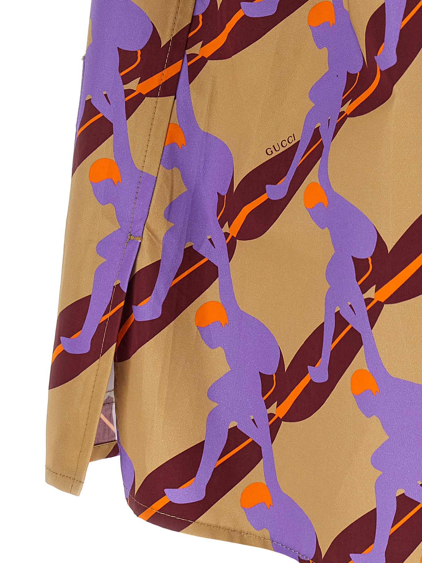 Gucci Waves Men's Short-Sleeve Cotton Shirt - Multicolor Print