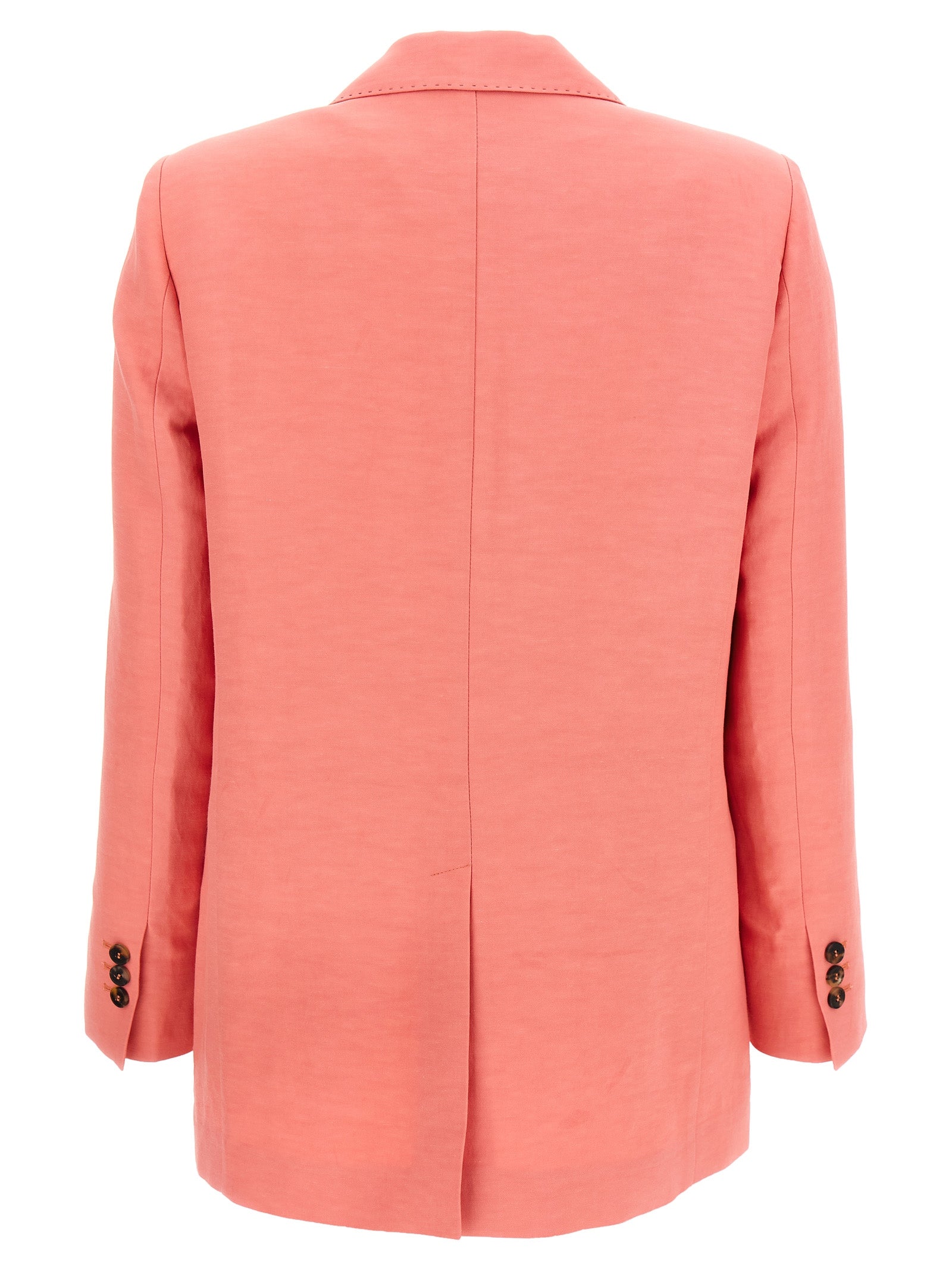 Blazer by Alberto Biani for women in linen & viscose multicolor & pink features an stylish silhouette, showcasing a sophisticated split neckline and stylish for a truly stylish finish.