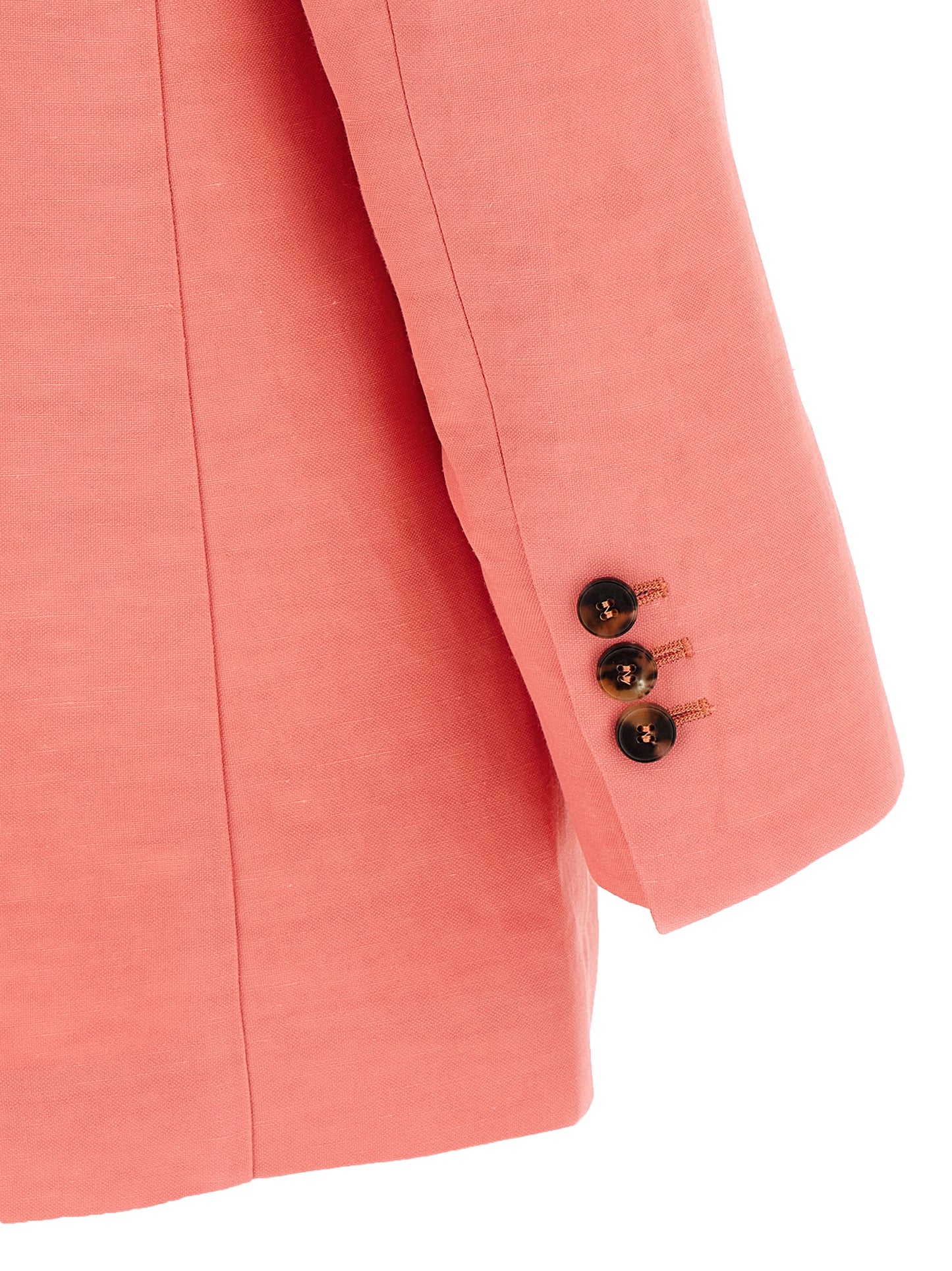 Blazer by Alberto Biani for women in linen & viscose multicolor & pink presents a distinguished silhouette, detailed with a distinguished and distinctive for a truly sophisticated finish.