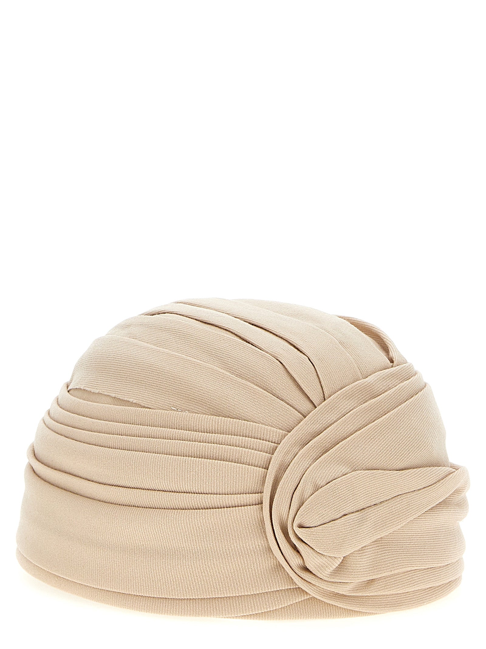 Turban from Valentino Garavani for women in virgin wool beige & signature features an timeless design from the V Logo Virgin Wool Turban collection, highlighting a timeless style.