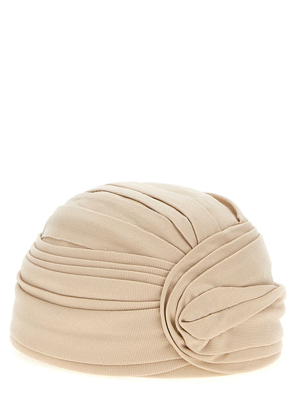 Turban from Valentino Garavani for women in virgin wool beige & signature features an timeless design from the V Logo Virgin Wool Turban collection, highlighting a timeless style.