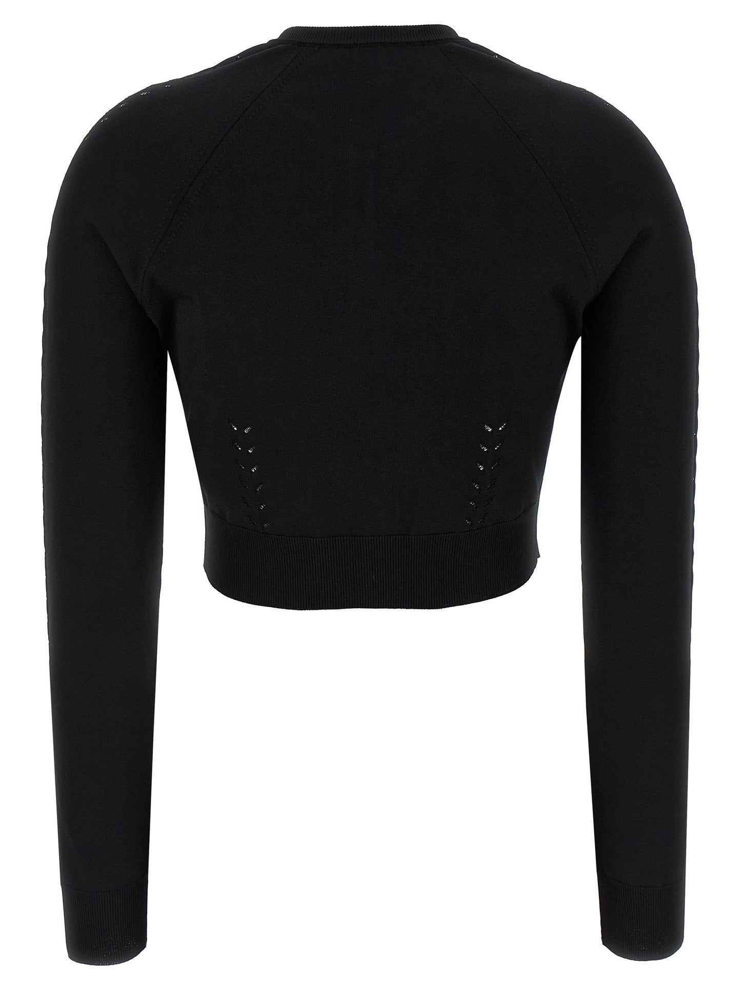 Cardigan by Dolce & Gabbana for women in polyamide polyester viscose black showcases a captivating silhouette, artfully detailed with a captivating and crew neckline for a truly sophisticated captivating look.