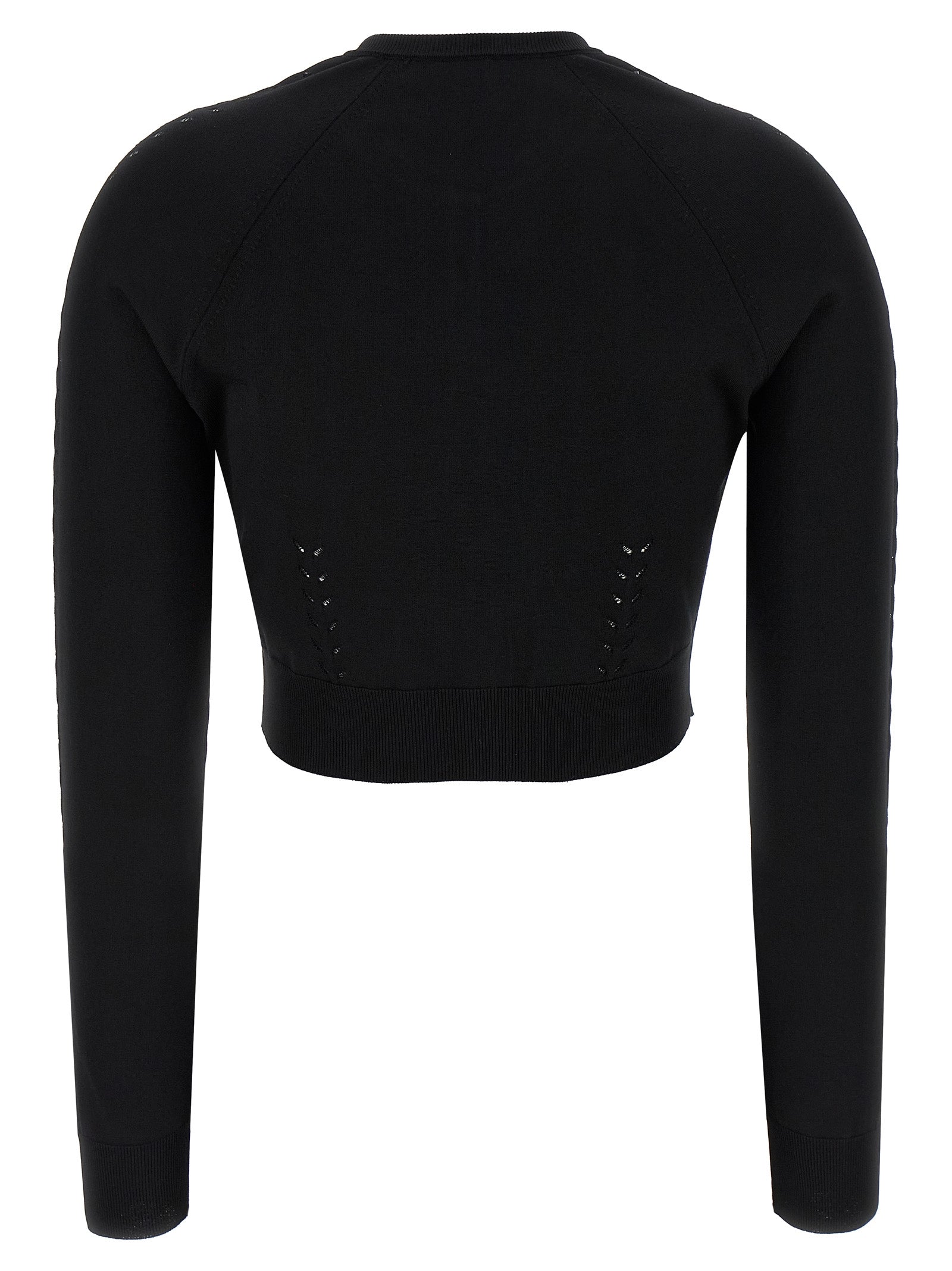 Cardigan by Dolce & Gabbana for women in polyamide polyester viscose black showcases a captivating silhouette, artfully detailed with a captivating and crew neckline for a truly sophisticated captivating look.