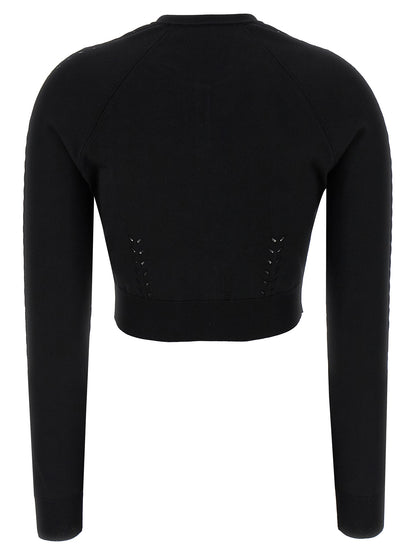 Cardigan by Dolce & Gabbana for women in polyamide polyester viscose black showcases a captivating silhouette, artfully detailed with a captivating and crew neckline for a truly sophisticated captivating look.