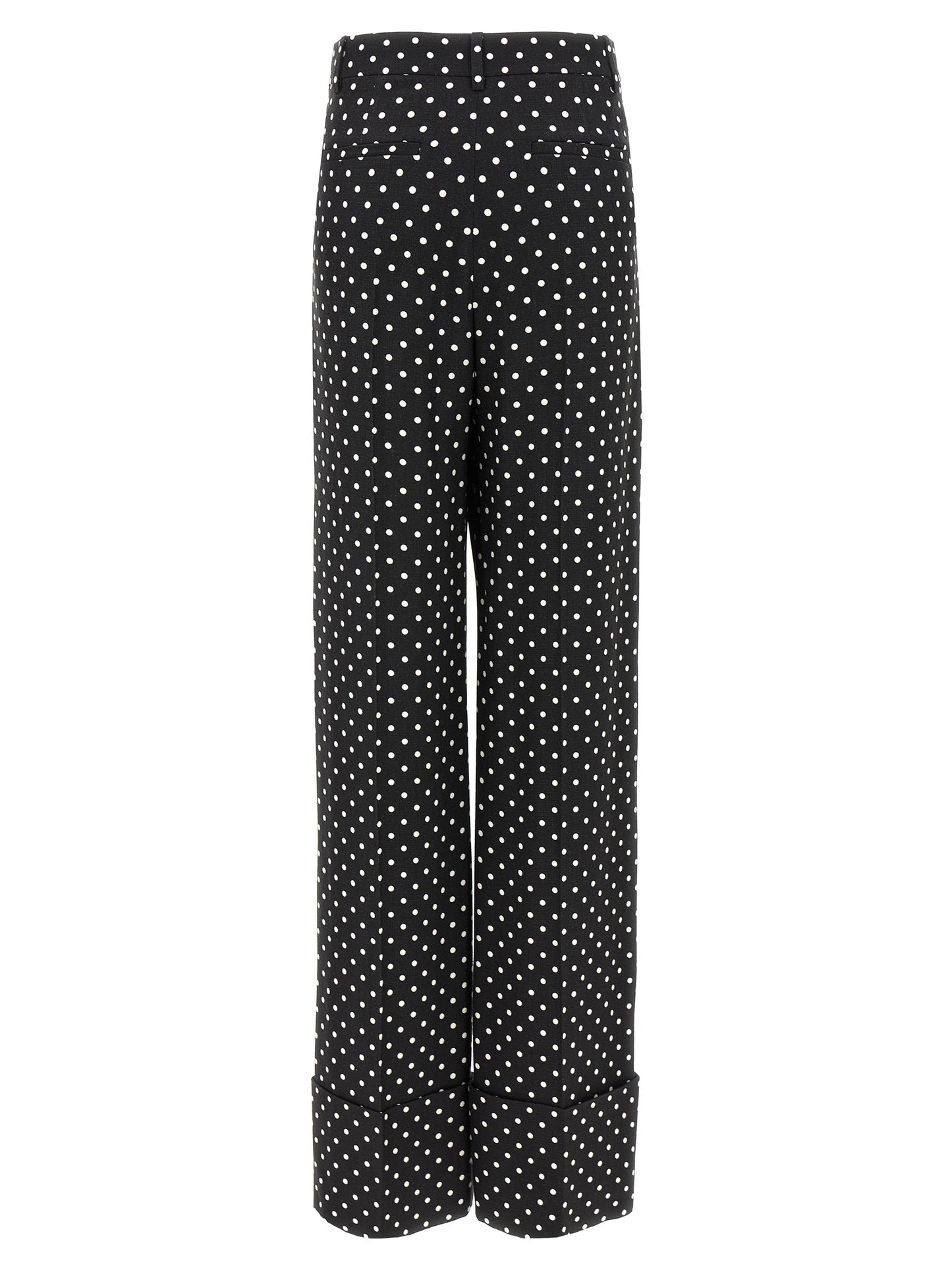 Casual Pants by Valentino Garavani for women in viscose bicolour, black, white & print features an sophisticated and wide with a precise long, creating a sophisticated and sophisticated silhouette.