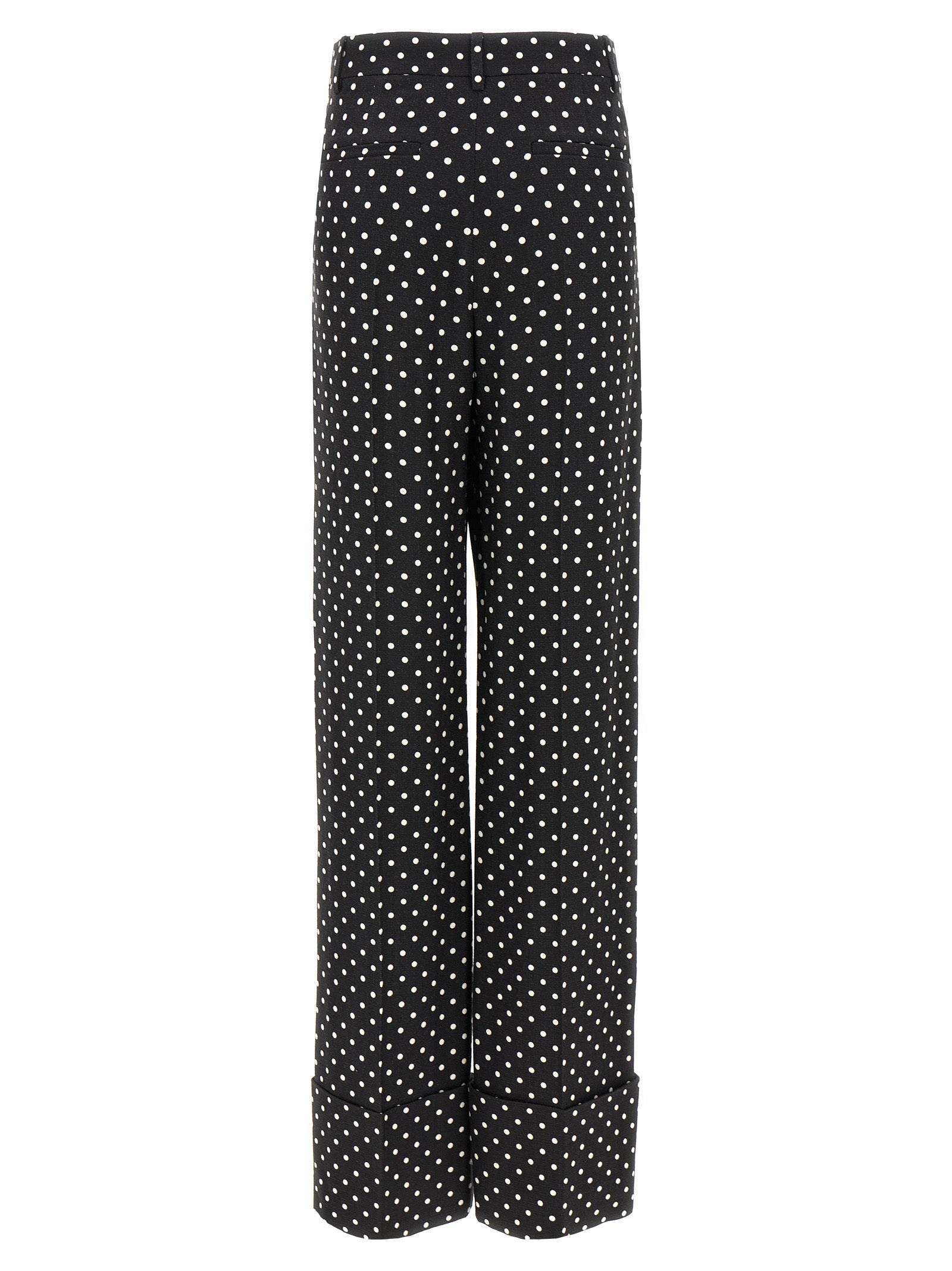 Casual Pants by Valentino Garavani for women in viscose bicolour, black, white & print features an sophisticated and wide with a precise long, creating a sophisticated and sophisticated silhouette.