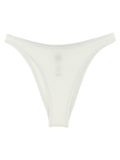Swim Briefs by MC2 Saint Barth for women in stretch polyamide white features a refined silhouette, showcasing the refined design of this Women's Stretch Polyamide Swim Briefs with a refined fit.