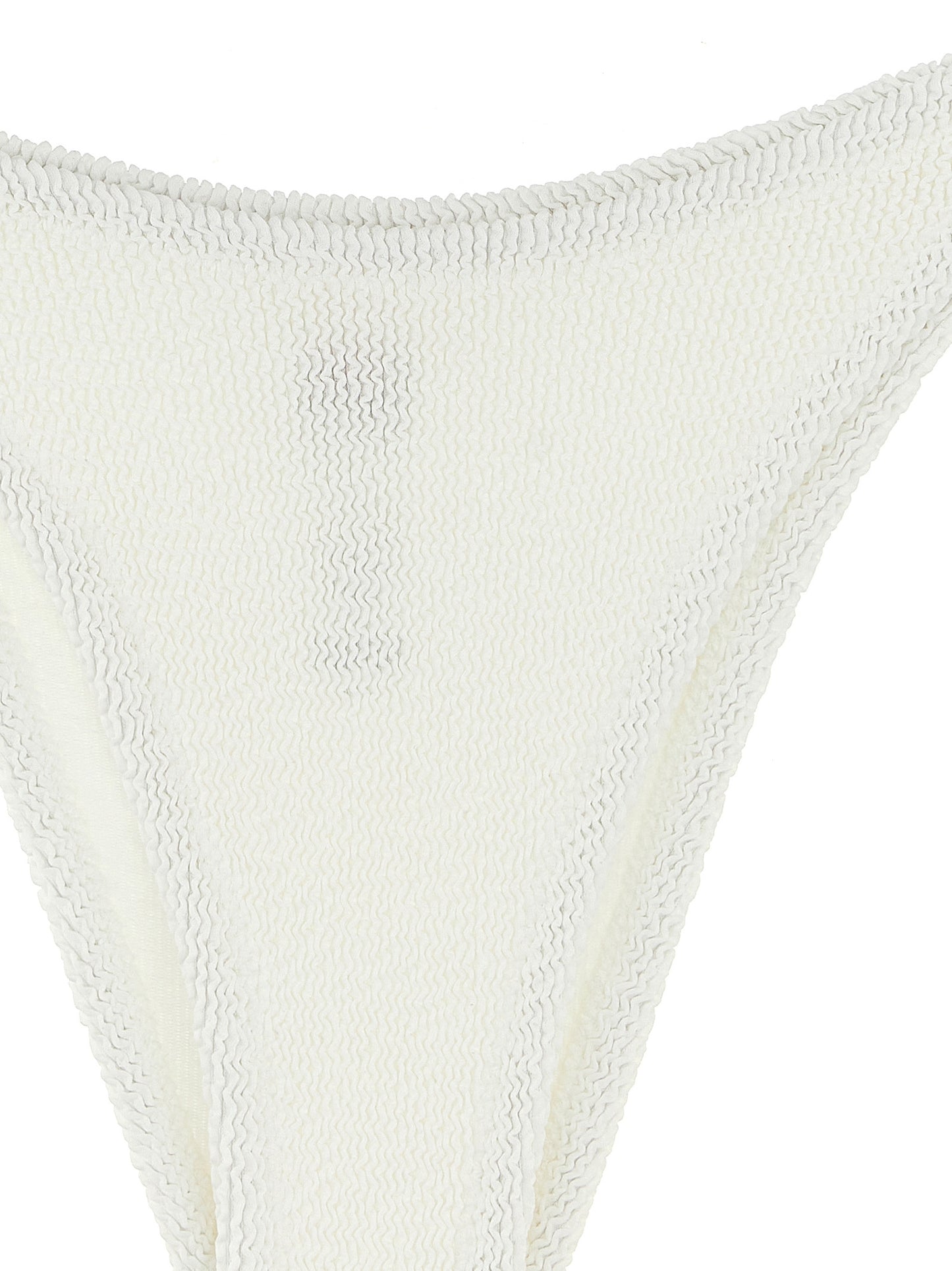 Swim Briefs by MC2 Saint Barth for women in stretch polyamide white features a riviera-ready silhouette, showcasing the riviera-ready design of the Women's Stretch Polyamide Swim Briefs for a sophisticated look.