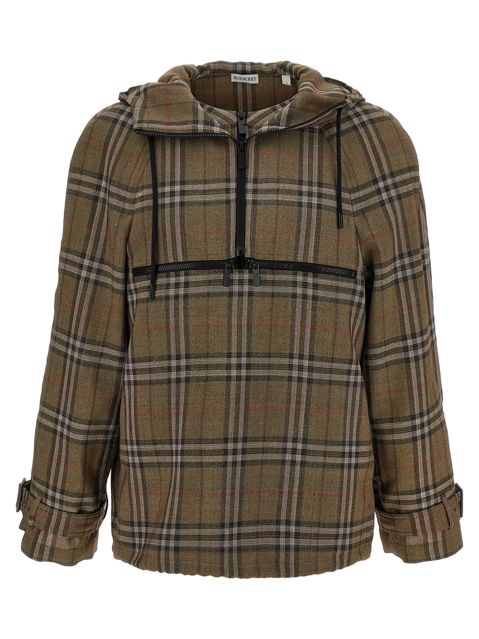 Hooded Shirt by Burberry for men in viscose & silk multicolor features an architectural silhouette with a refined long-sleeve and elegant hooded neckline for a architectural look.