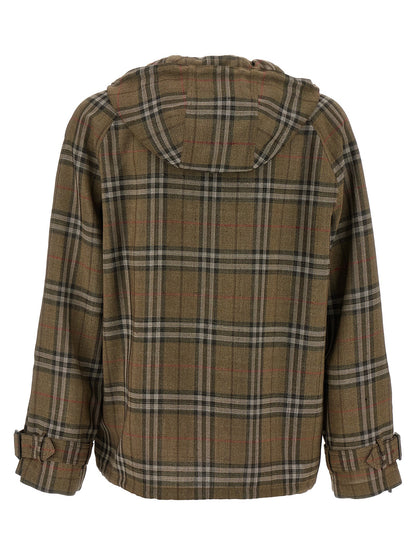 Hooded Shirt by Burberry for men in viscose & silk multicolor features an polished silhouette, showcasing a sophisticated hooded neckline and detail for a truly polished finish.