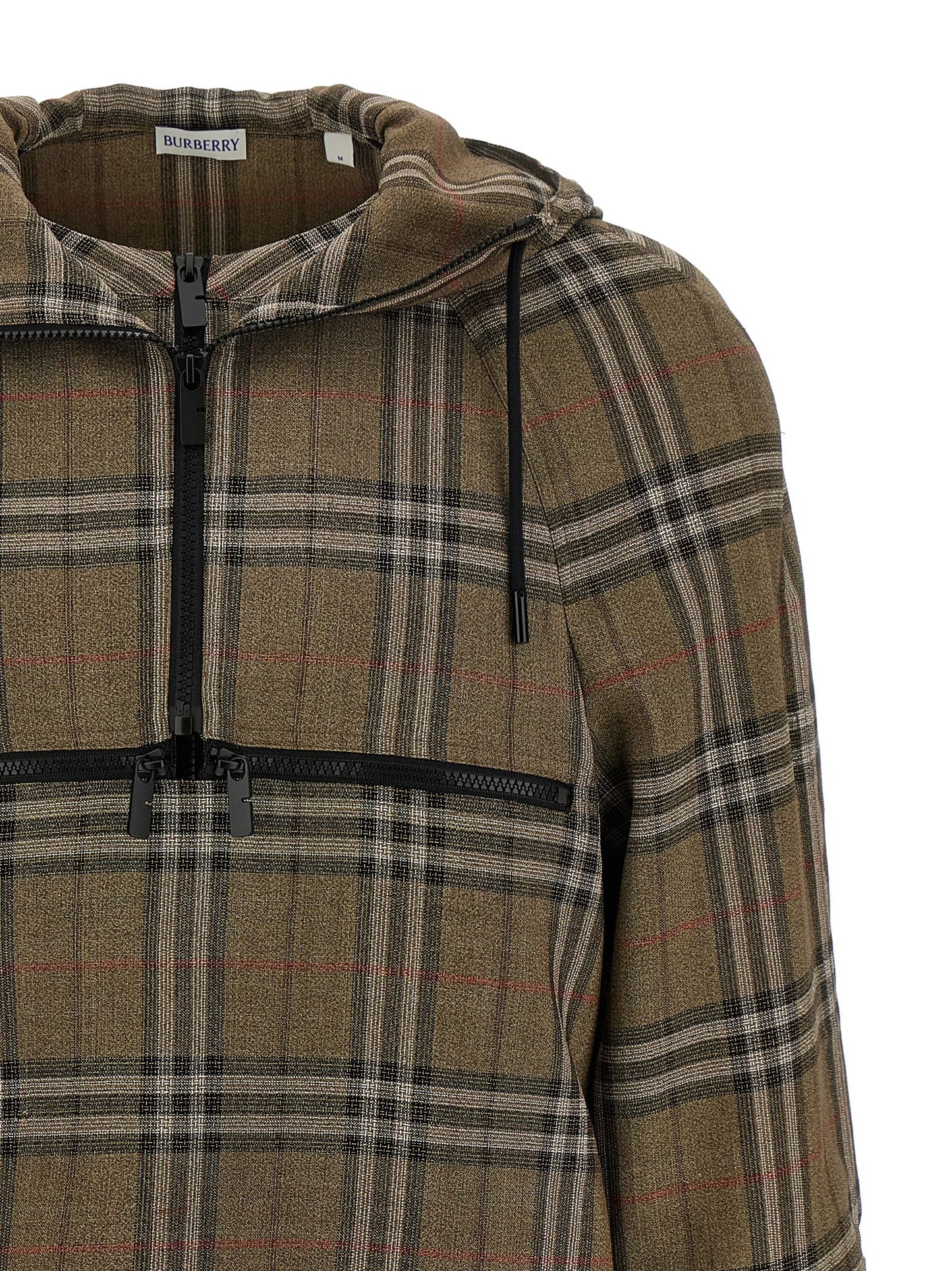 Hooded Shirt by Burberry for men in viscose & silk multicolor, featuring a nuanced and nuanced hooded neckline for a sophisticated finish.