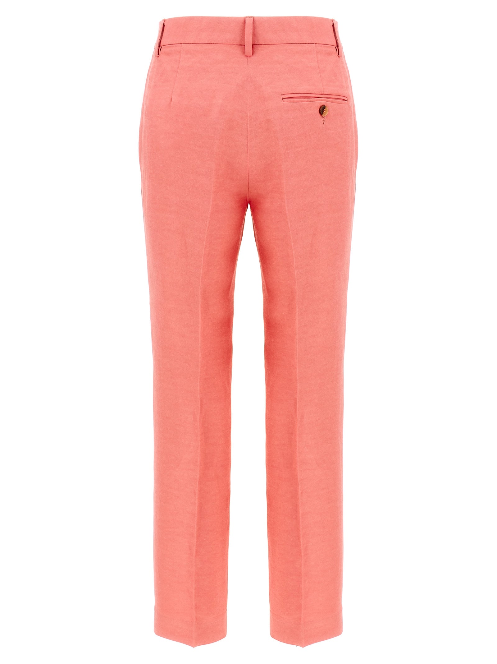 Chinos Pants by Alberto Biani for women in linen & viscose multicolor & pink features an contemporary silhouette, showcasing a sophisticated straight-leg and long with a refined for a truly contemporary aesthetic.