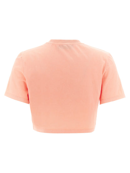 T-Shirt by Fendi for women in cotton multicolor & pink features an edgy silhouette, meticulously detailed with a sophisticated and crew neckline for a truly edgy finish.