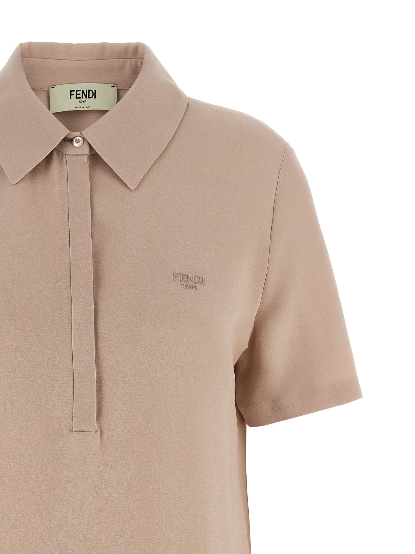 Polo Shirt by Fendi for women in silk multicolor & pink presents a sleek silhouette, featuring a refined and for a sleek finish.