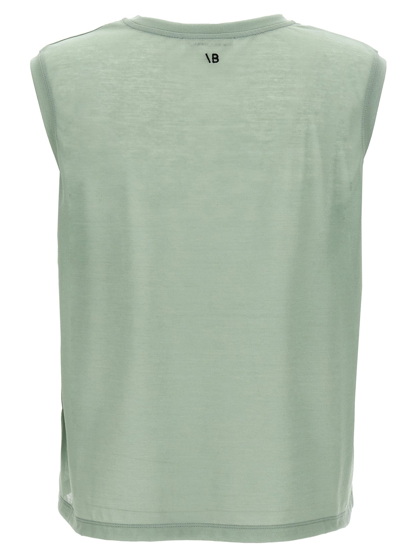 T-Shirt by Victoria Beckham for women in polyamide cotton bicolour, green & transparent showcases a fashionable silhouette, elegantly detailed with a fashionable and crew neckline for a sophisticated, high-fashion look.