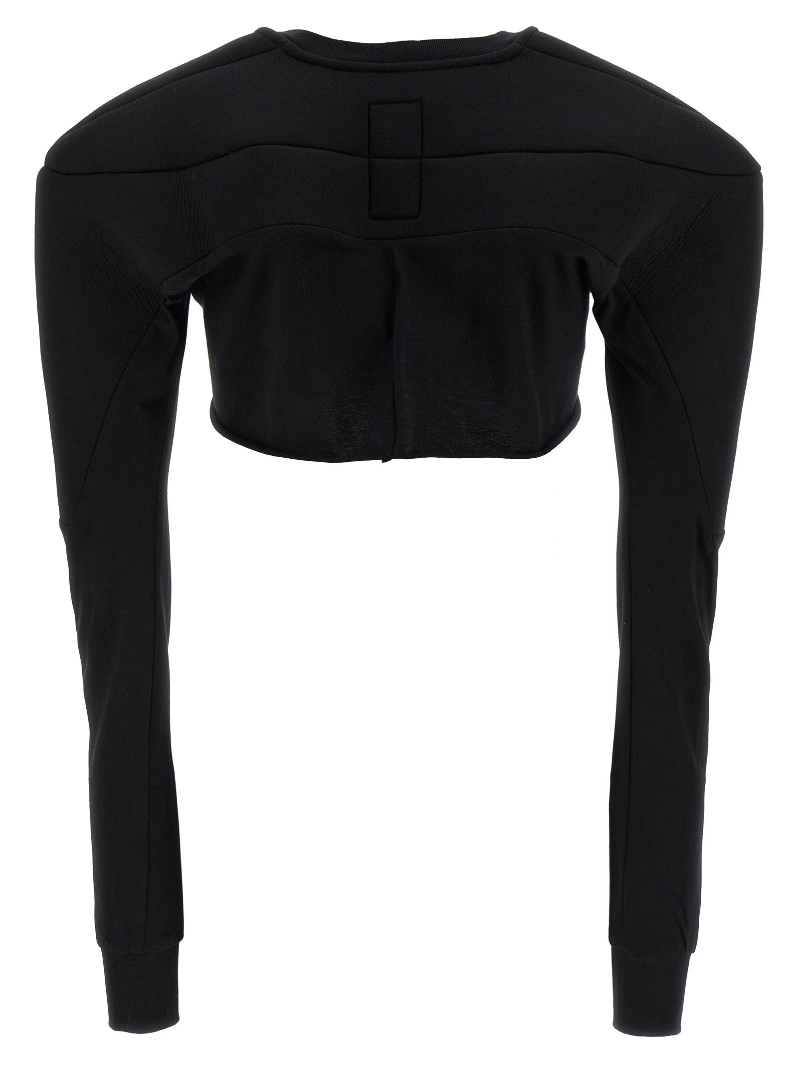 Cardigan by Rick Owens for women in organic cotton black features an crisp silhouette, showcasing a sophisticated crew neckline and detail for a truly crisp finish.
