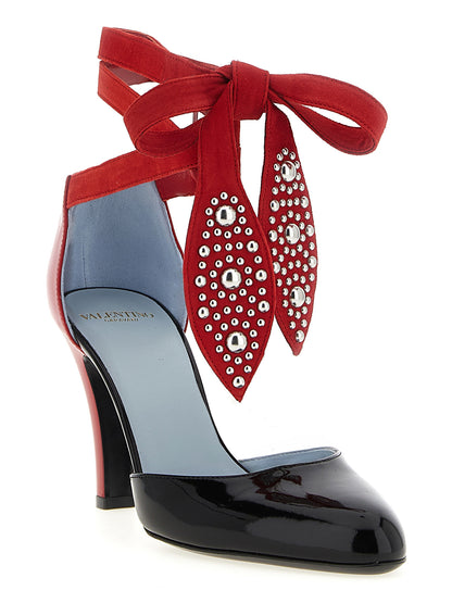 High-Heel Pumps Heels by Valentino Garavani for women in suede calf & goat leather and multicolor showcases a effortlessly elegant silhouette as Women's Suede Calf & Goat Leather High-Heel Pumps Heels, featuring a effortlessly elegant high-heel and a effortlessly elegant for an elegant look.