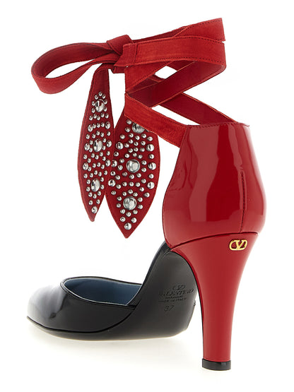 High-Heel Pumps Heels by Valentino Garavani for women in suede calf & goat leather multicolor features an effortlessly chic silhouette from the Women's Suede Calf & Goat Leather High-Heel Pumps Heels collection, showcasing a high-heel and effortlessly chic for a effortlessly chic look.