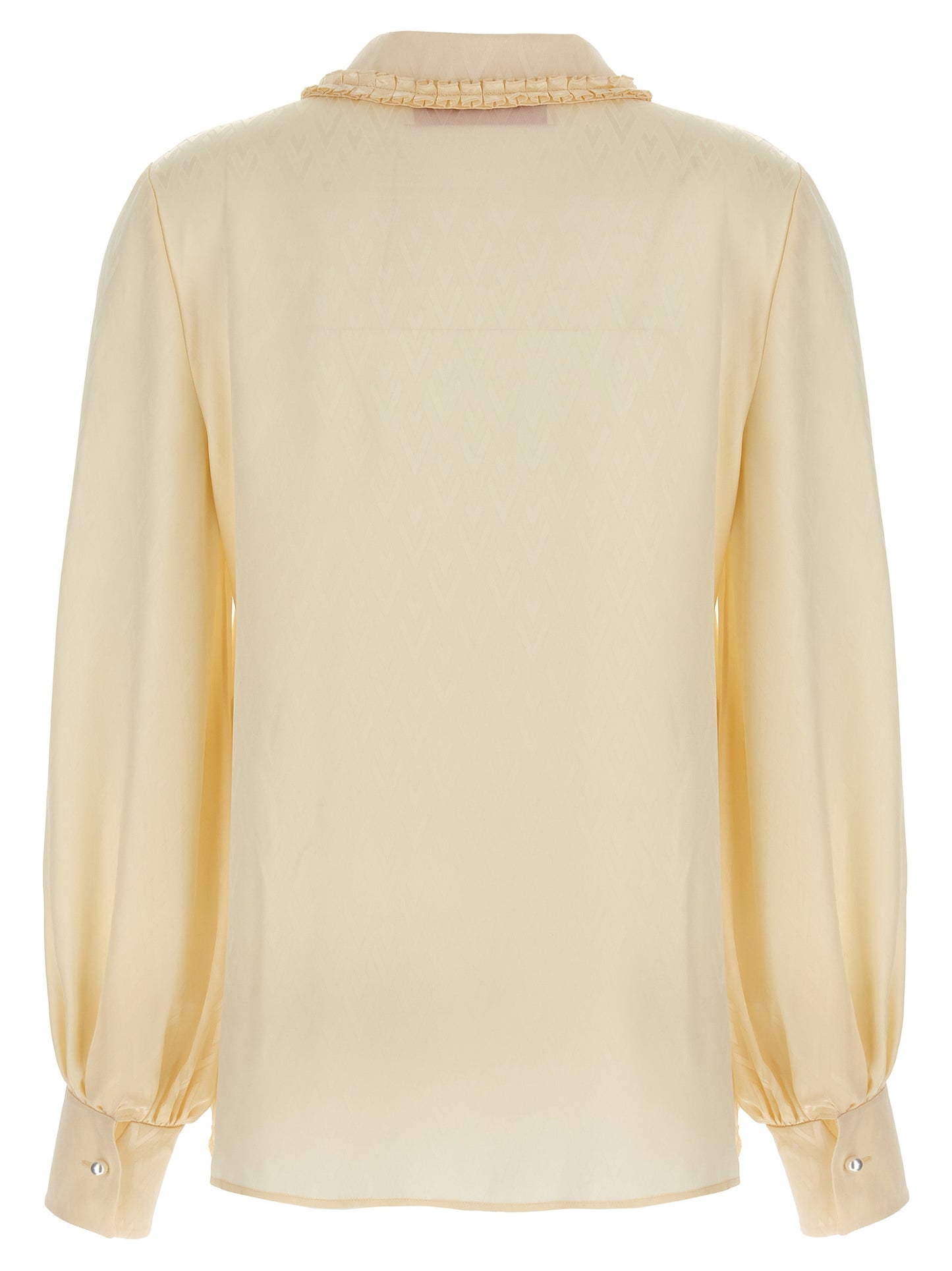 Valentino Garavani Women's Silk Blouse - Beige Pearl Jacquard