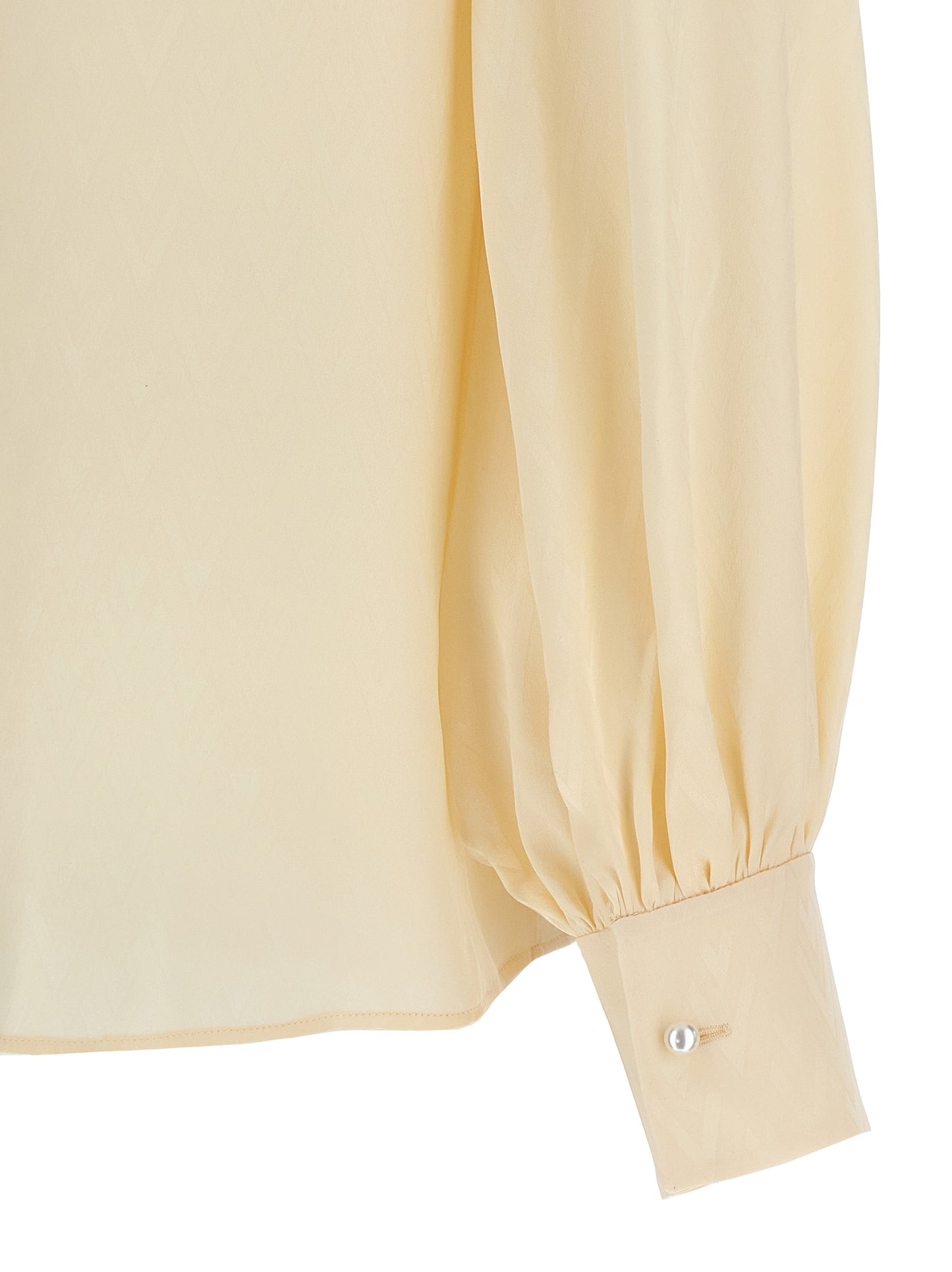 Valentino Garavani Women's Silk Blouse - Beige Pearl Jacquard