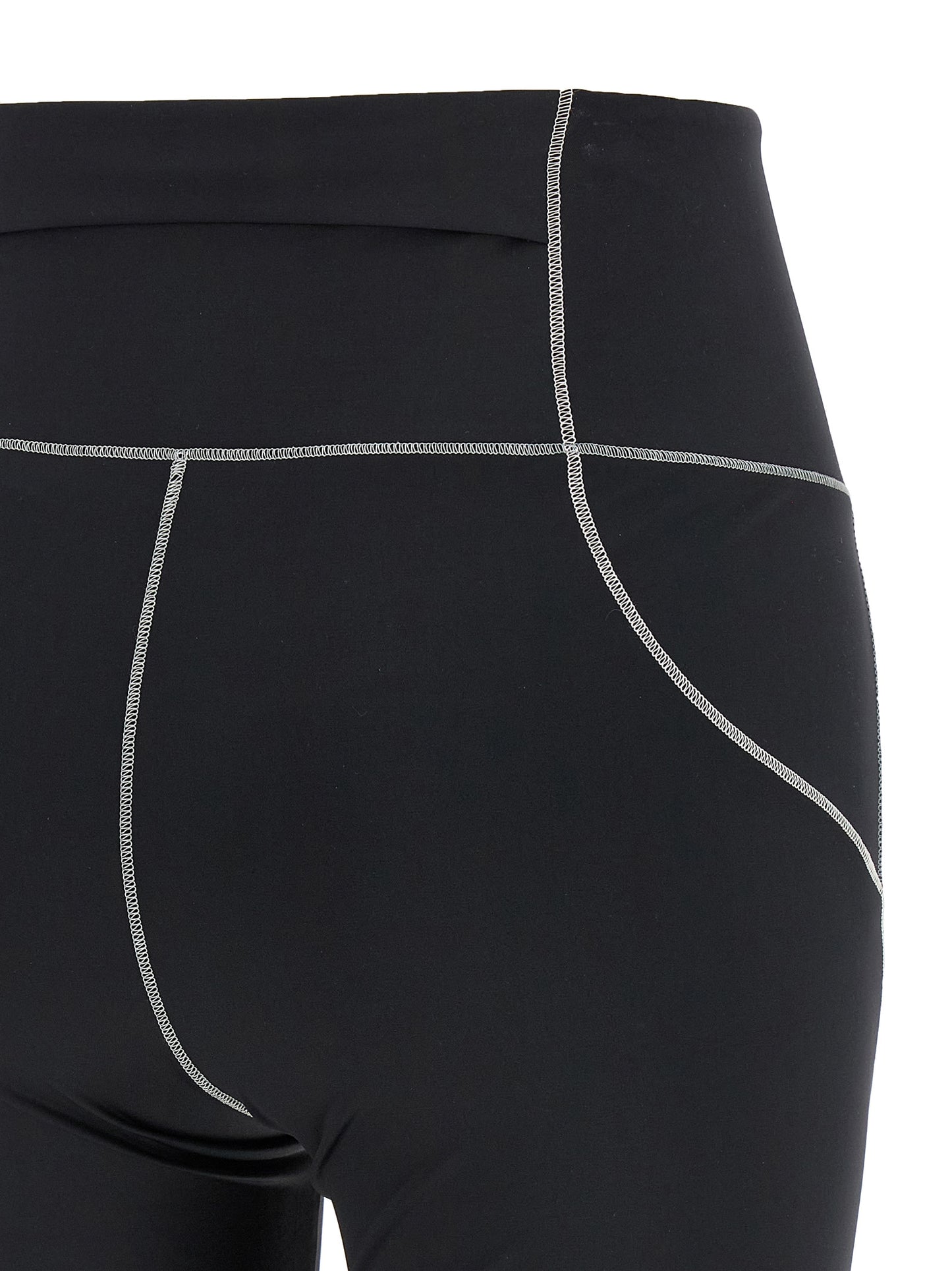 Activewear Leggings by Moncler Grenoble for women in stretch nylon black features an versatile silhouette, showcasing with a versatile leggings, long, and high rise for a high-performance look.