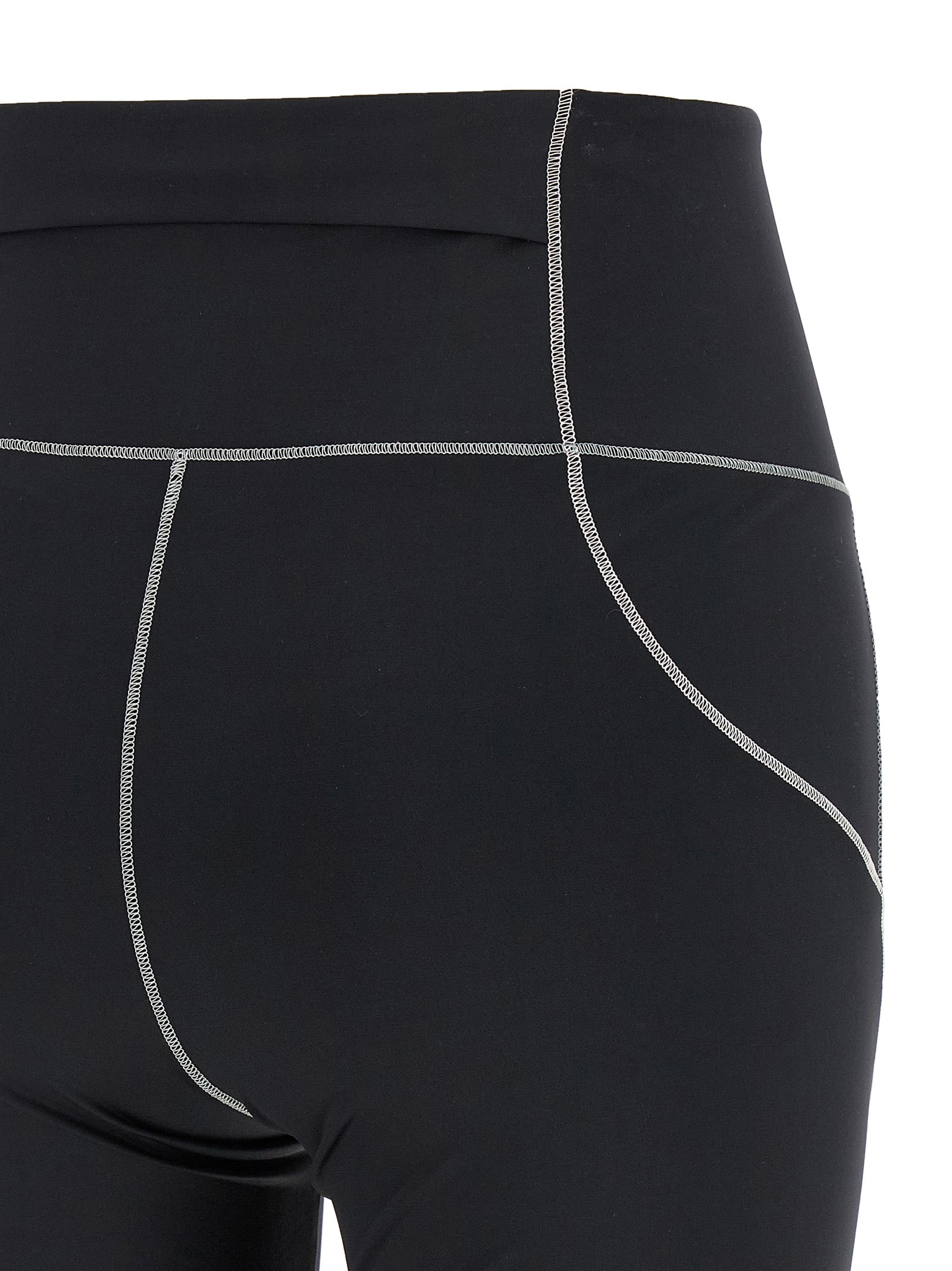 Activewear Leggings by Moncler Grenoble for women in stretch nylon black features an versatile silhouette, showcasing with a versatile leggings, long, and high rise for a high-performance look.