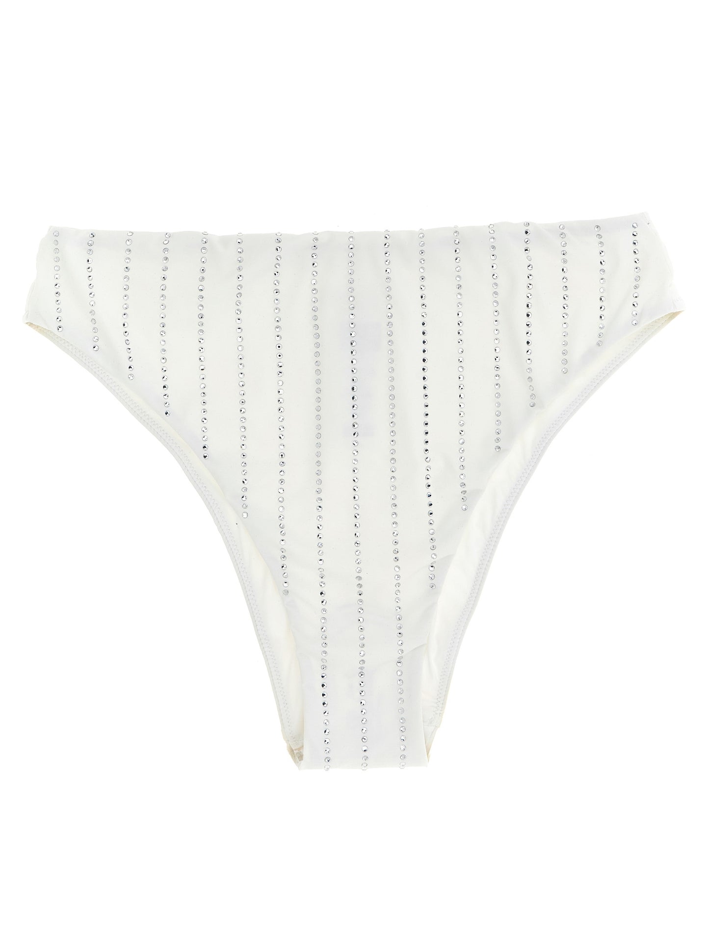 Bikini by MC2 Saint Barth for women in polyamide & rhinestone white features an riviera chic silhouette that beautifully encapsulates the signature aesthetic of the Women's Polyamide & Rhinestone Bikini.