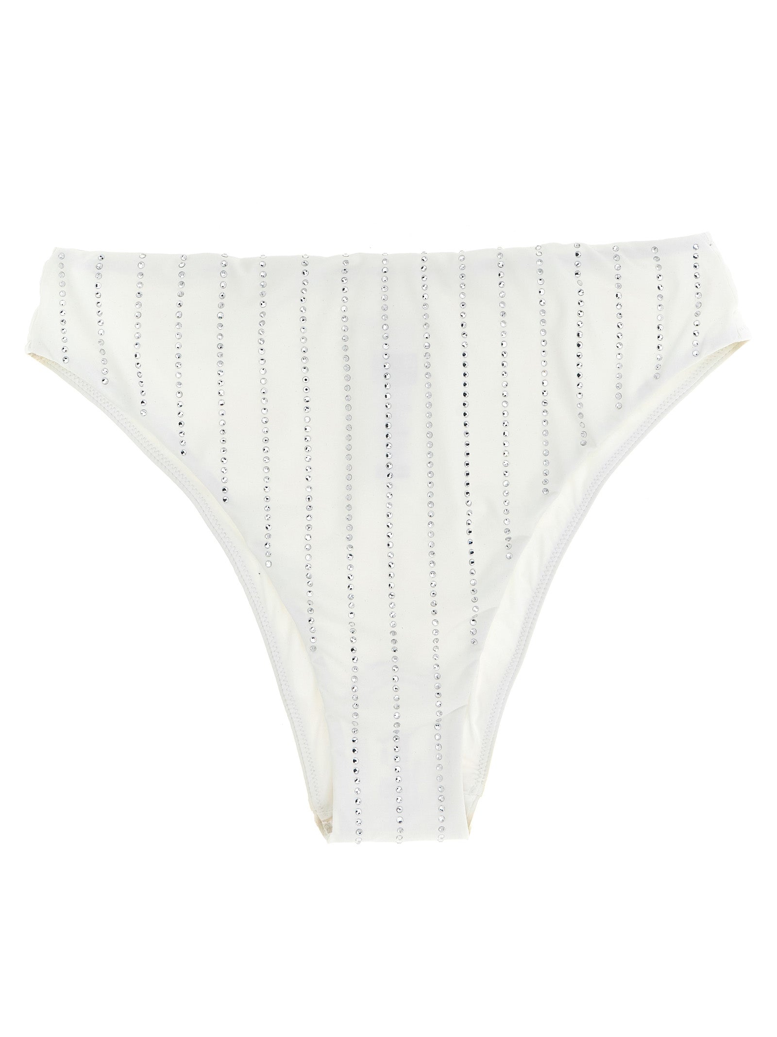 Bikini by MC2 Saint Barth for women in polyamide & rhinestone white features an riviera chic silhouette that beautifully encapsulates the signature aesthetic of the Women's Polyamide & Rhinestone Bikini.