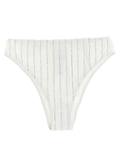 Bikini by MC2 Saint Barth for women in polyamide & rhinestone white features an riviera chic silhouette that beautifully encapsulates the signature aesthetic of the Women's Polyamide & Rhinestone Bikini.