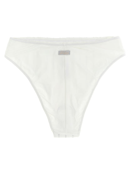 Bikini by MC2 Saint Barth for women in polyamide & rhinestone white features a sultry chic silhouette, showcasing the sultry chic design of this Women's Polyamide & Rhinestone Bikini with a sultry chic fit.