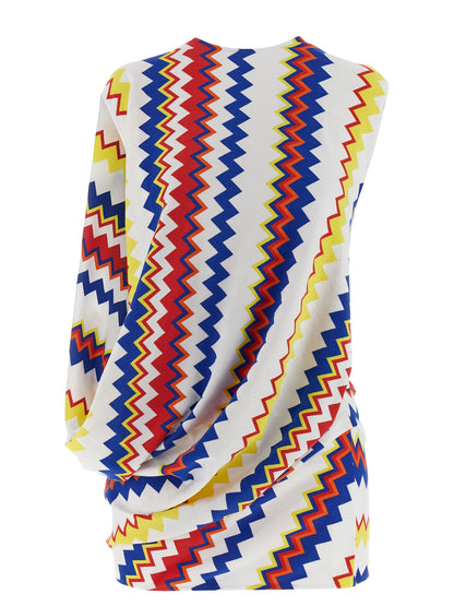 Shirt by Missoni for women in polyester & viscose multicolor & patterned, featuring a nuanced and nuanced crew neckline for a sophisticated finish.