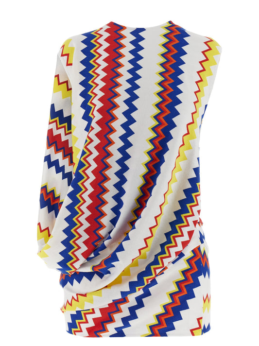 Shirt by Missoni for women in polyester & viscose multicolor & patterned, featuring a nuanced and nuanced crew neckline for a sophisticated finish.